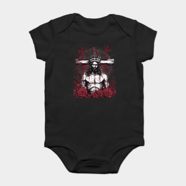 Jesus Christ Love Each Other as I Have Loved You Baby Bodysuit by animegirlnft